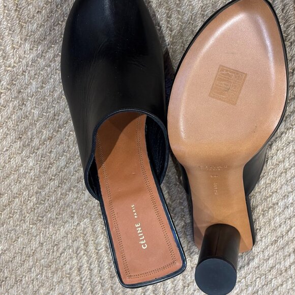 Celine Philo runway 2017 black leather Heels - Picture 12 of 14